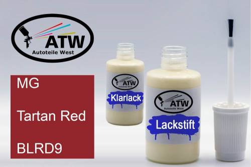 MG, Tartan Red, BLRD9: 20ml Lackstift + 20ml Klarlack - Set, von ATW Autoteile West.